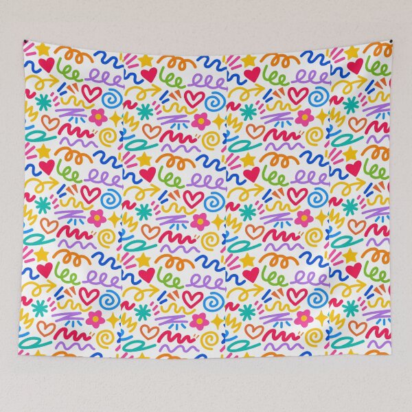 Item preview, Retro 90s Kidcore Doodle Pattern Youth Teen designed and sold by SkeletonsDanger.