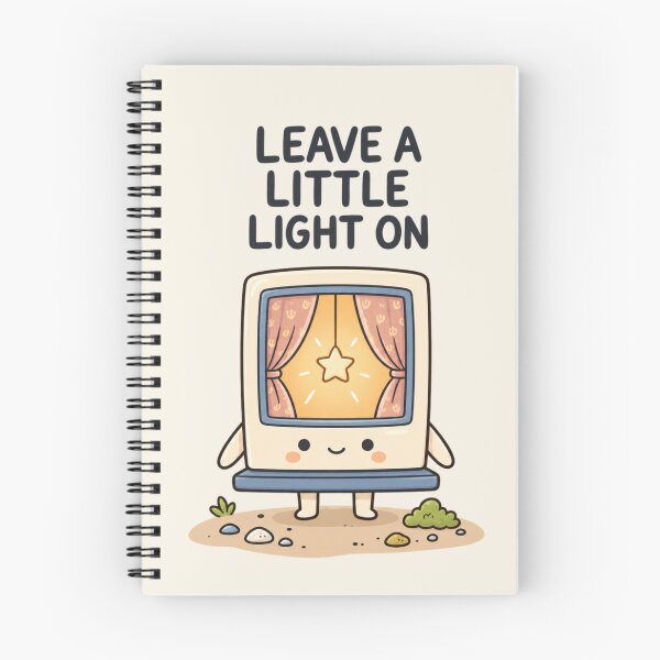 Item preview, Leave a Little Light On | Cute Cozy Inspirational Night Illustration designed and sold by MrDev.