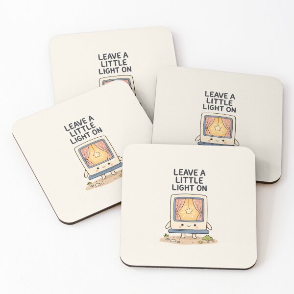 Item preview, Leave a Little Light On | Cute Cozy Inspirational Night Illustration designed and sold by MrDev.