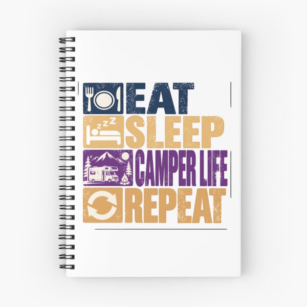 Item preview, Eat Sleep Camper Life Repeat Camping RV Life Outdoor Adventure designed and sold by NeedForParks.