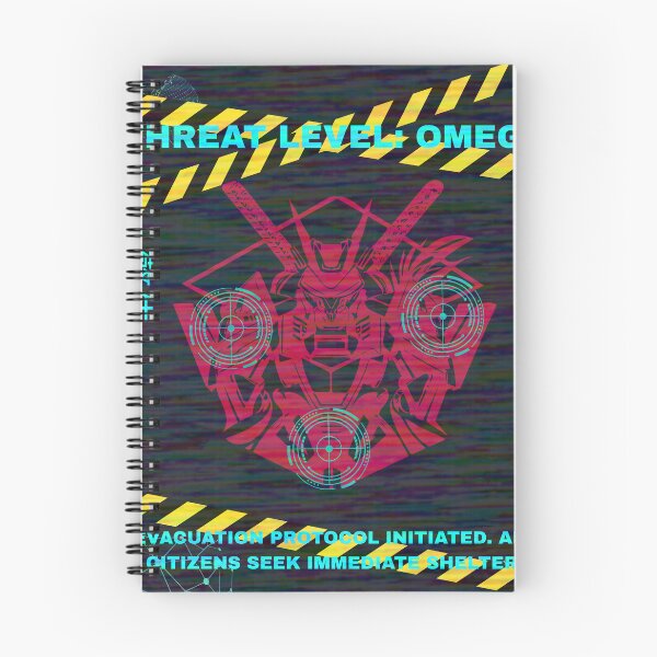 Item preview, Omega Threat Level Kaiju Evacuation Cyberpunk HUD designed and sold by Mircea786.