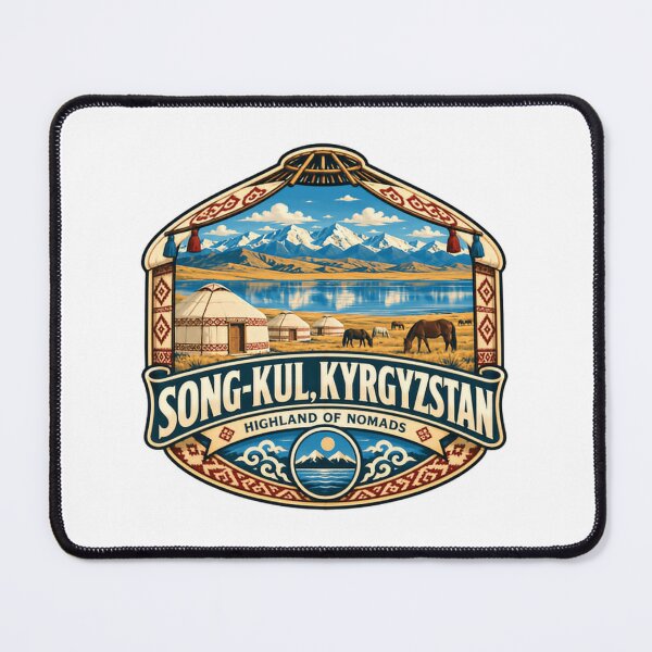 Item preview, Song-Kul, Kyrgyzstan Highland Of Nomads Central Asian Travel Souvenir designed and sold by JonesFlora2025.