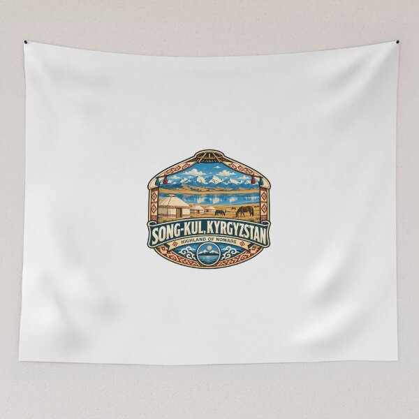 Item preview, Song-Kul, Kyrgyzstan Highland Of Nomads Central Asian Travel Souvenir designed and sold by JonesFlora2025.