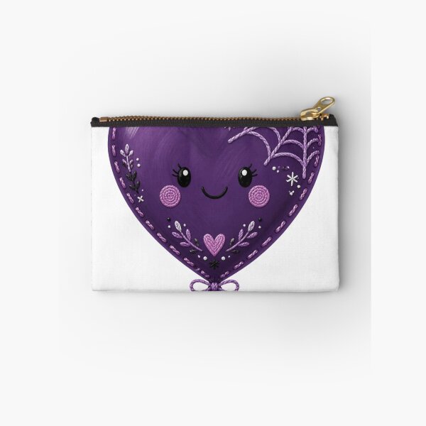 Item preview, Cute Halloween Purple Spiderweb Heart Balloon designed and sold by takeng07.