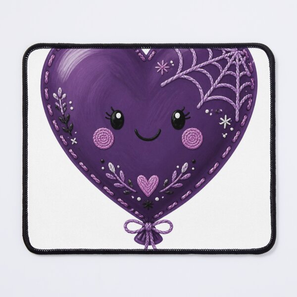 Item preview, Cute Halloween Purple Spiderweb Heart Balloon designed and sold by takeng07.