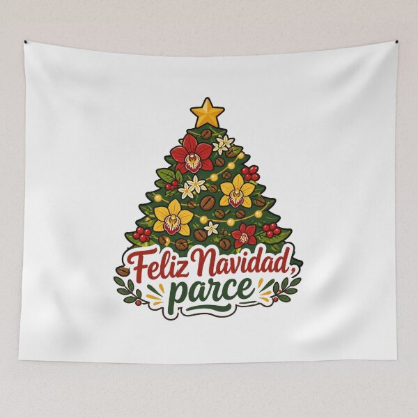 Item preview, Merry Christmas, dude | Tree with flowers and coffee designed and sold by Olgavelez.