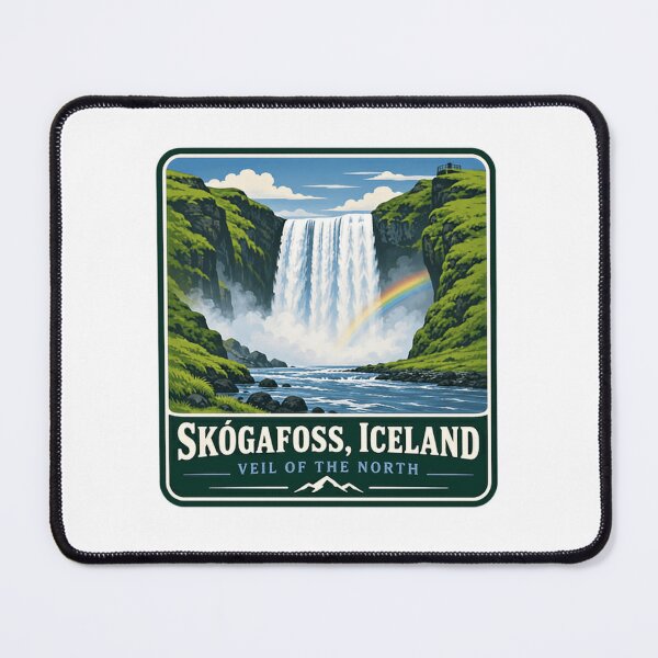 Item preview, Skógafoss, Iceland Veil Of The North Travel Souvenir Waterfall Landmark designed and sold by JonesFlora2025.