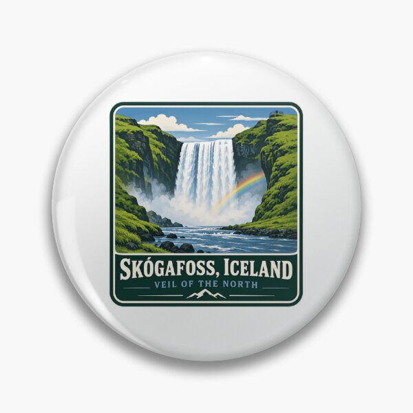 Item preview, Skógafoss, Iceland Veil Of The North Travel Souvenir Waterfall Landmark designed and sold by JonesFlora2025.