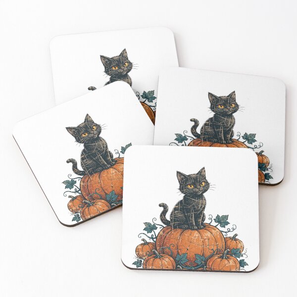 Item preview, Pumpkin Patch Menace Black Cat T-Shirt — Cute Halloween Cat designed and sold by AASU247.