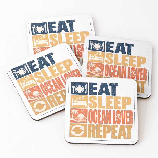 Item preview, Eat Sleep Ocean Lover Repeat Ocean Life Beach Enthusiast designed and sold by NeedForParks.