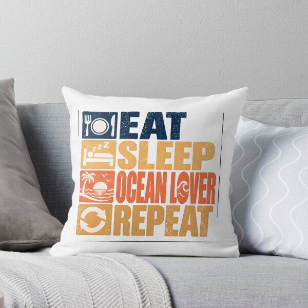 Item preview, Eat Sleep Ocean Lover Repeat Ocean Life Beach Enthusiast designed and sold by NeedForParks.