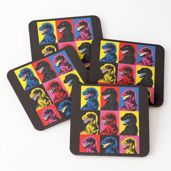 Item preview, Dinosaur Pop Art Grid Colorful Rex  designed and sold by PickleballWeart.
