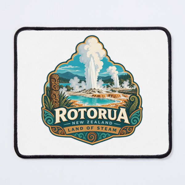 Item preview, Rotorua New Zealand Land Of Steam Geothermal Travel Souvenir designed and sold by RetroMini2026.