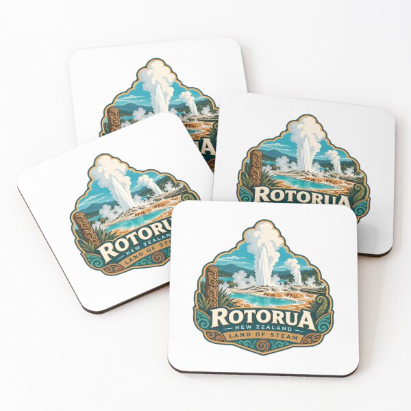 Item preview, Rotorua New Zealand Land Of Steam Geothermal Travel Souvenir designed and sold by RetroMini2026.