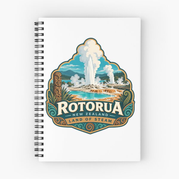 Item preview, Rotorua New Zealand Land Of Steam Geothermal Travel Souvenir designed and sold by RetroMini2026.