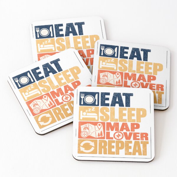 Item preview, Eat Sleep Map Lover Repeat Cartographer Geographer Explorer Travel designed and sold by NeedForParks.