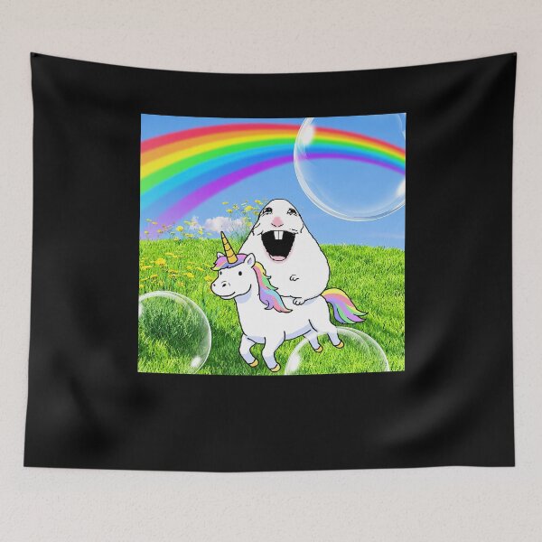 Item preview, Happy Hamster Funny Meme Rainbow designed and sold by suhairee-studio.