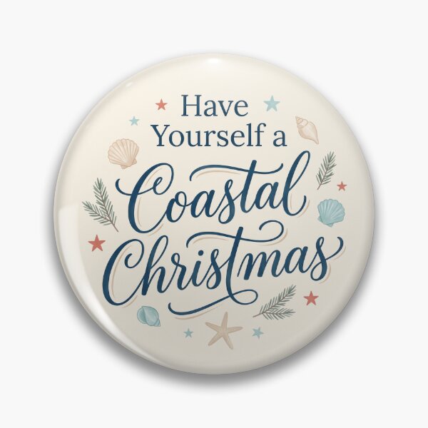 Item preview, Have Yourself a Coastal Christmas – Beach Christmas Typography Holiday Design designed and sold by Sea Gem.