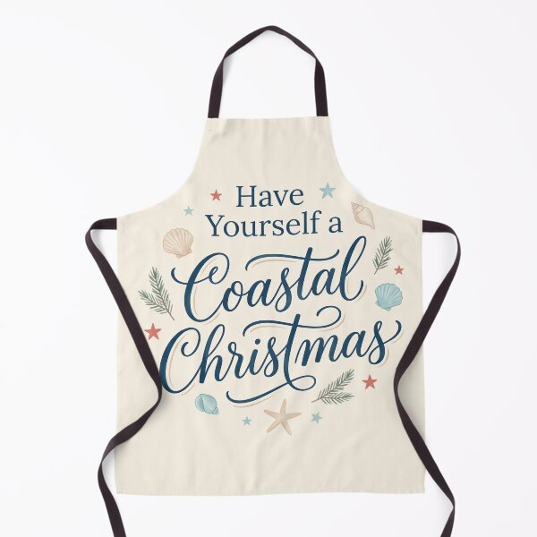 Item preview, Have Yourself a Coastal Christmas – Beach Christmas Typography Holiday Design designed and sold by Sea Gem.