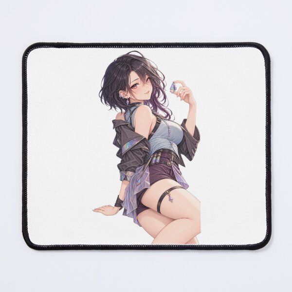 Item preview, Black Hair Anime Glass Artisan with Magenta Eyes designed and sold by iloveanimechibi.