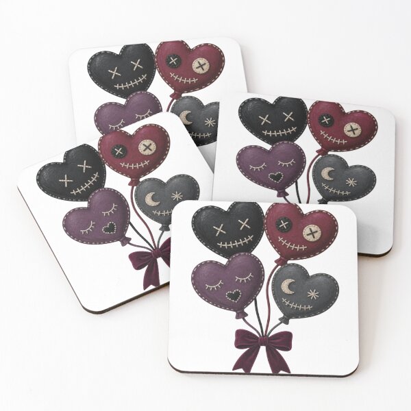 Item preview, Spooky Cute Stitched Heart Balloons Bundle designed and sold by takeng07.