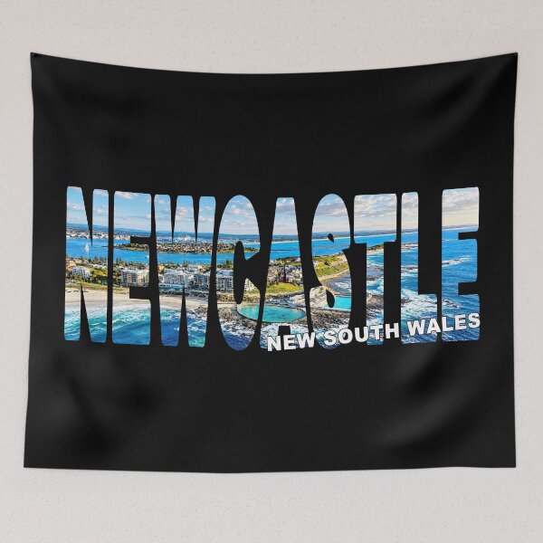 Item preview, NEWCASTLE New South Wales - Hunter Region Aerial over the Ocean Baths designed and sold by Adam Gormley.