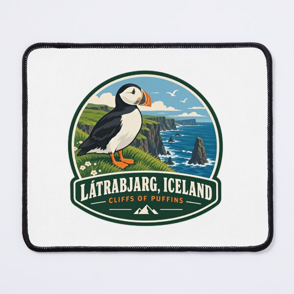 Item preview, Látrabjarg Iceland Cliffs Of Puffins Birdwatcher Traveler Souvenir designed and sold by Simsimah26Parks.