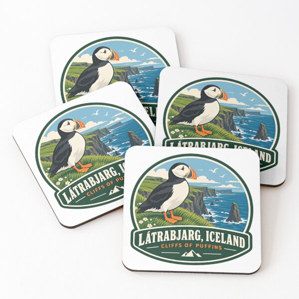 Item preview, Látrabjarg Iceland Cliffs Of Puffins Birdwatcher Traveler Souvenir designed and sold by Simsimah26Parks.