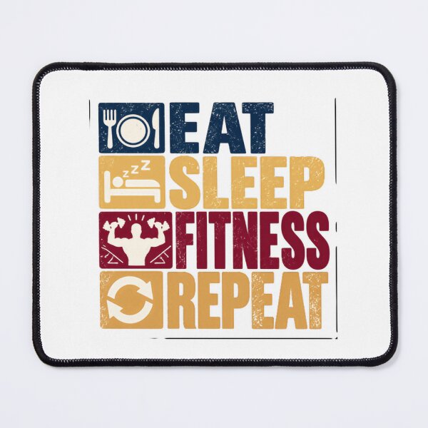 Item preview, Eat Sleep Fitness Repeat Gym Workout Bodybuilding Motivation designed and sold by NeedForParks.