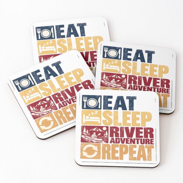 Item preview, Eat Sleep River Adventure Repeat Kayaking Rafting Canoeing Paddler designed and sold by NeedForParks.