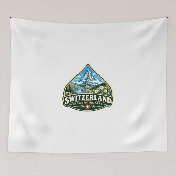 Item preview, Switzerland Crown Of The Alps Swiss Mountain Travel Souvenir designed and sold by JonesFlora2025.