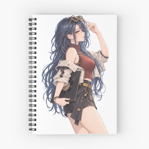 Item preview, Blue Hair Anime Vinyl Archivist in Side Profile designed and sold by iloveanimechibi.