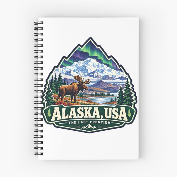 Item preview, Alaska, USA The Last Frontier Moose Wilderness Travel Northern Lights designed and sold by RetroMini2026.