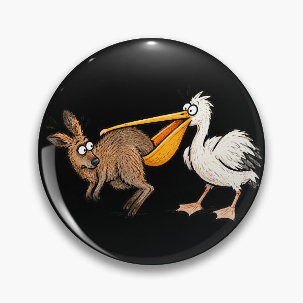 Item preview, Pelican trying to eat a kangaroo designed and sold by The  Knick Knack Nook.