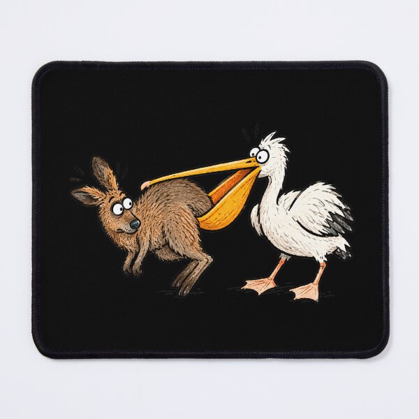 Artikelvorschau, Pelikan versucht, ein Känguru zu fressen entworfen und verkauft von The Knick Knack Nook.