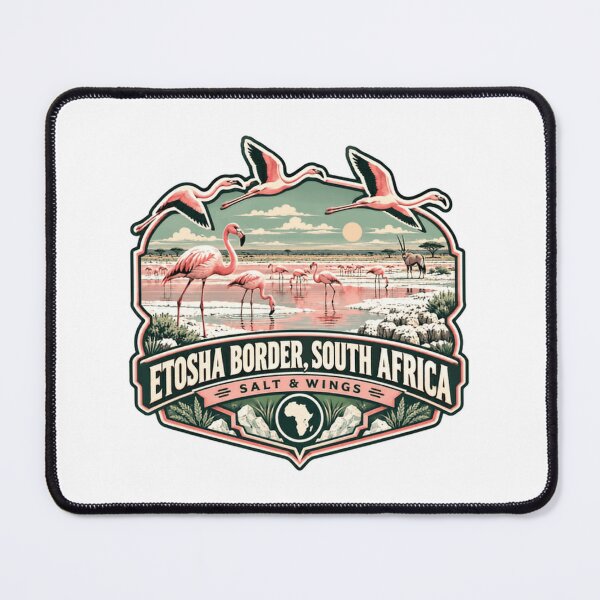 Item preview, Etosha Border, South Africa Salt & Wings Flamingo Wildlife Safari Africa Traveler designed and sold by JonesFlora2025.