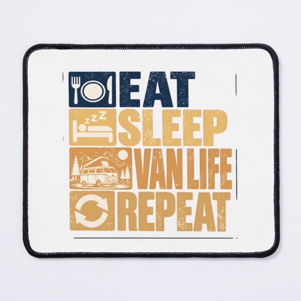Item preview, Eat Sleep Van Life Repeat Camper Van Dweller Road Trip Camping Travel Adventure designed and sold by NeedForParks.