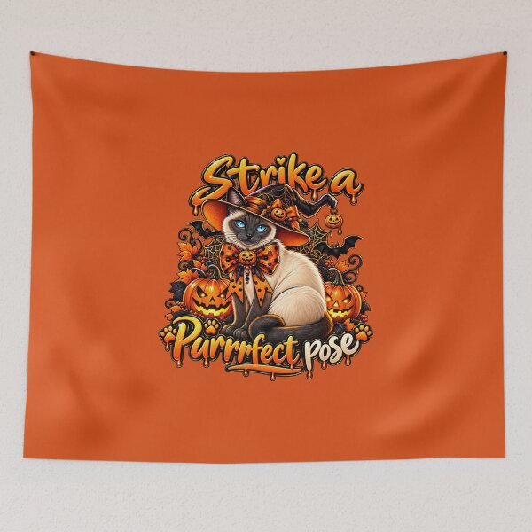 Item preview, Strike a Purrfect Pose – Stylish Halloween Cat designed and sold by AnointedInk.