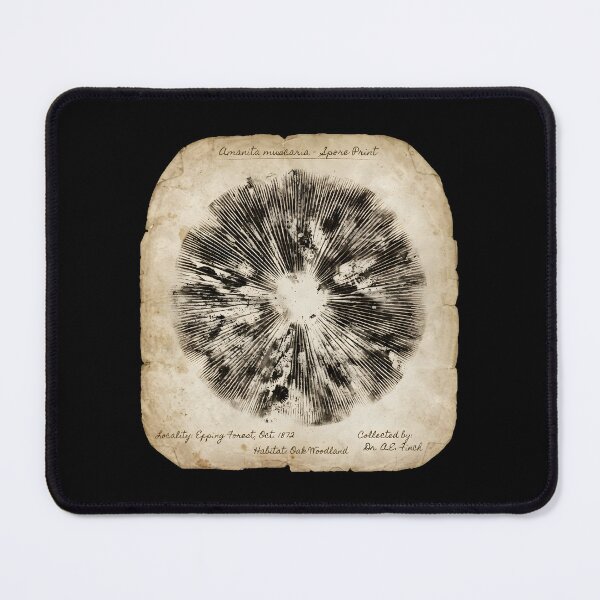 Item preview, Vintage Amanita Muscaria Spore Print, 19th Century Mycology Field Notes Sticker designed and sold by DuckOddity.