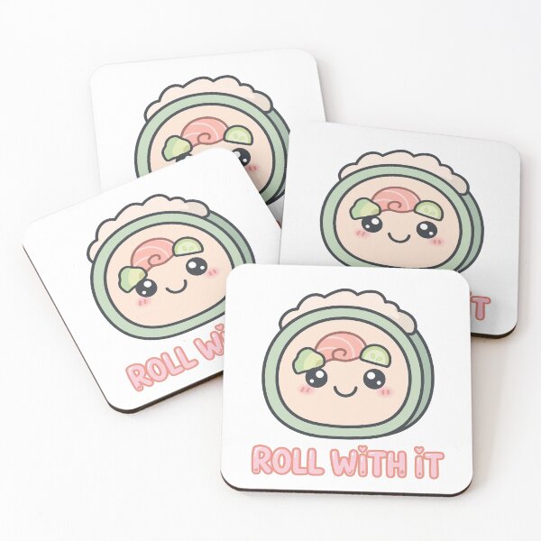 Item preview, Roll With It - Kawaii Sushi Maki Pun designed and sold by Visual Dept..