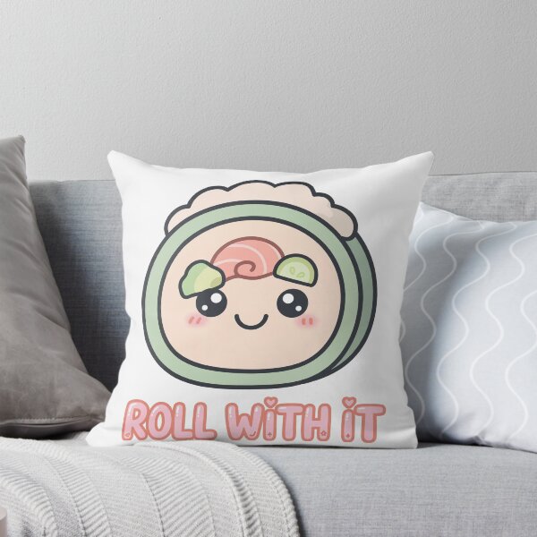 Item preview, Roll With It - Kawaii Sushi Maki Pun designed and sold by Visual Dept..