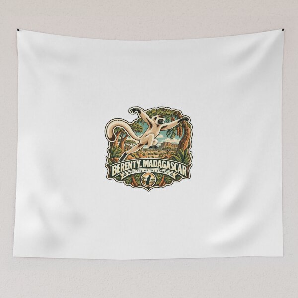 Item preview, Berenty, Madagascar Dancers Of The Forest Lemur Wildlife Travel Souvenir designed and sold by JonesFlora2025.