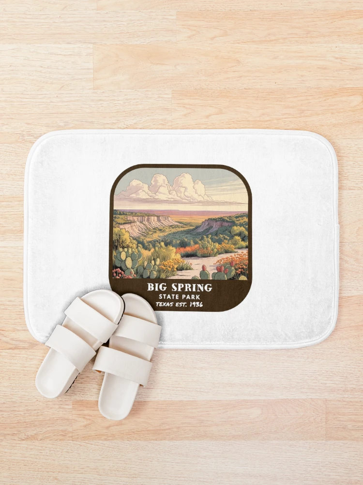 Thumbnail 1 of 6, Bath Mat, Big Spring State Park (Texas) designed and sold by RabbitK.