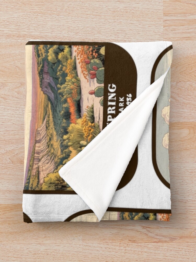 Thumbnail 3 of 6, Throw Blanket, Big Spring State Park (Texas) designed and sold by RabbitK.