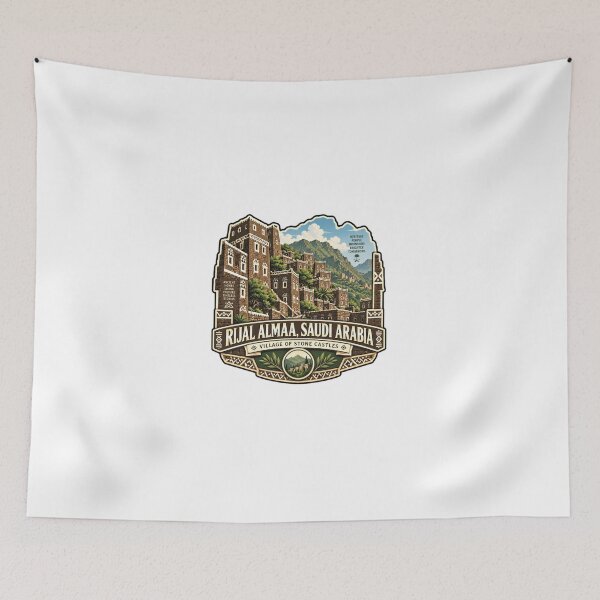 Item preview, Rijal Almaa, Saudi Arabia Village Of Stone Castles Heritage Traveler designed and sold by Simsimah26Parks.