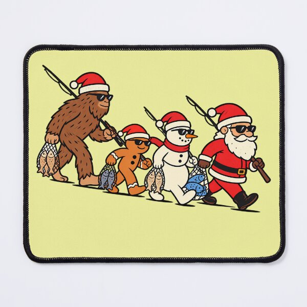 Item preview, Bigfoot Santa Fishing Christmas designed and sold by Nature Explore Game.