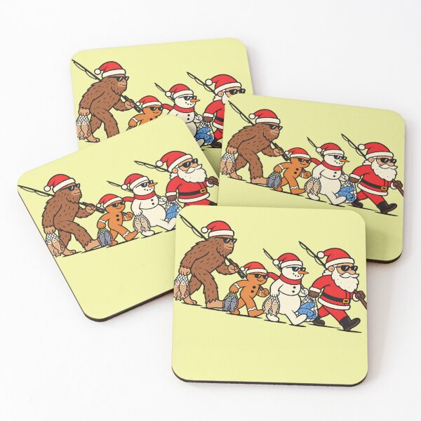 Item preview, Bigfoot Santa Fishing Christmas designed and sold by Nature Explore Game.