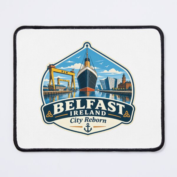 Item preview, Belfast Ireland City Reborn Northern Irish Travel Souvenir Titanic Landmark designed and sold by Simsimah26Parks.