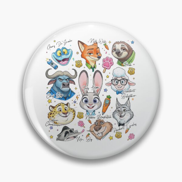Item preview, Collage de personajes del dúo de la policía de Animal City designed and sold by SpaceRadioer.
