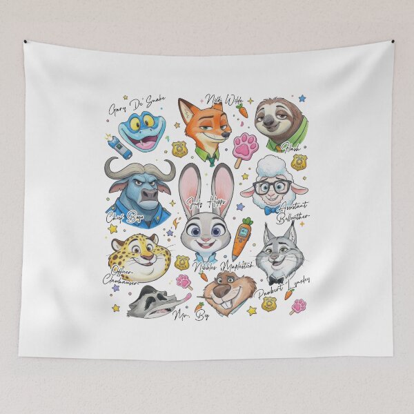 Item preview, Animal City Police Duo Character Collage designed and sold by SpaceRadioer.